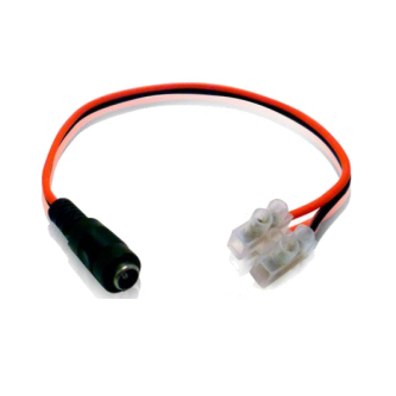 Meriva Technology PIGTAIL C-HEMBRA conector 2.1 x 5.5 mm DC Power Negro, Rojo